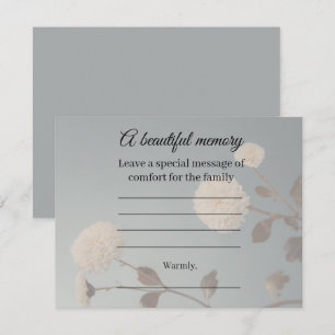 Midnight flower Memorial Message Card