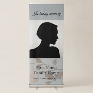 Midnight flower memorial retractable banner