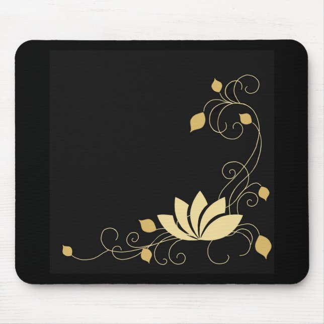 Midnight Flower Mouse Mat (Front)