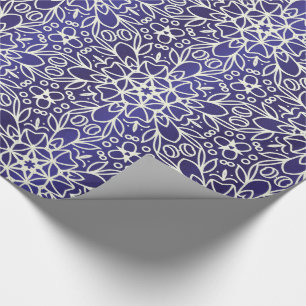Midnight Flowers Pattern Wrapping Paper