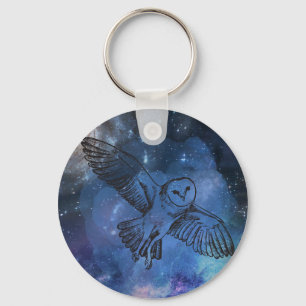 Midnight flying owl keychain