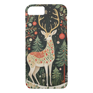 Midnight Forest Christmas Deer iPhone 8/7 Case