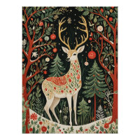 Midnight Forest Christmas Deer