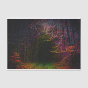 Midnight Forest Landscape Poster Tissue Paper