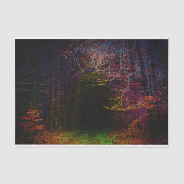 Midnight Forest Landscape Poster Tissue Paper (Front)