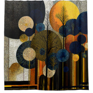 Midnight Forest on the Planet Mercury #1 Shower Curtain