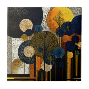 Midnight Forest on the Planet Mercury #1 Tile