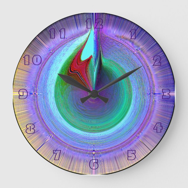 Midnight Fountain Wall Clock (Front)