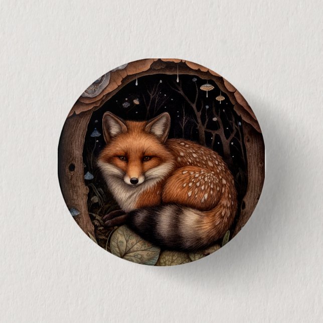 Midnight Fox Button (Front)