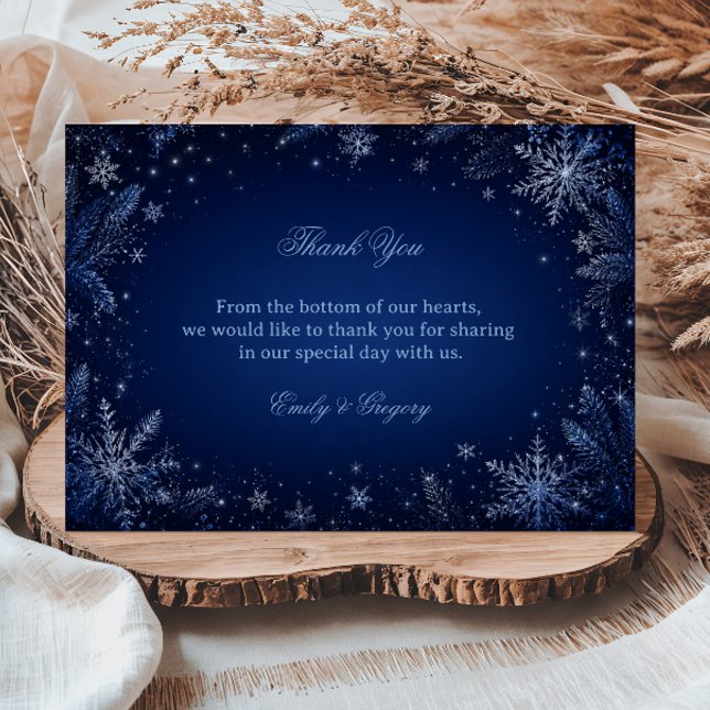 Midnight Frost Sparkling Beneath Thank You Card (Creator Uploaded)