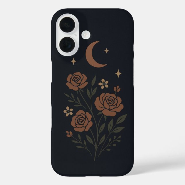 Midnight Garden  Aesthetic Dark Floral Design Case (Back)