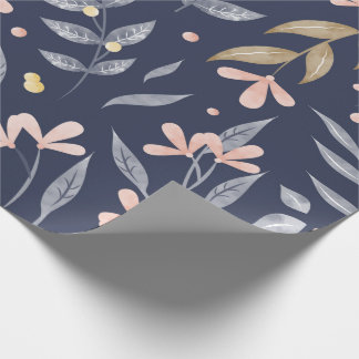 Midnight Garden Floral Wrapping Paper