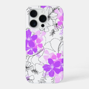 Midnight Garden Hawaiian Hibiscus Floral Violet iPhone 16 Pro Case