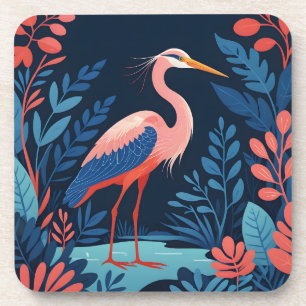 midnight garden heron coaster