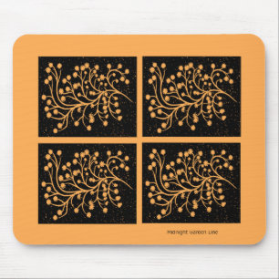 Midnight Garden Line Golden Amber Mouse Mat