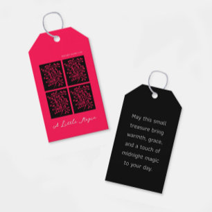 Midnight Garden Line Raspberry Bloom Gift Tags