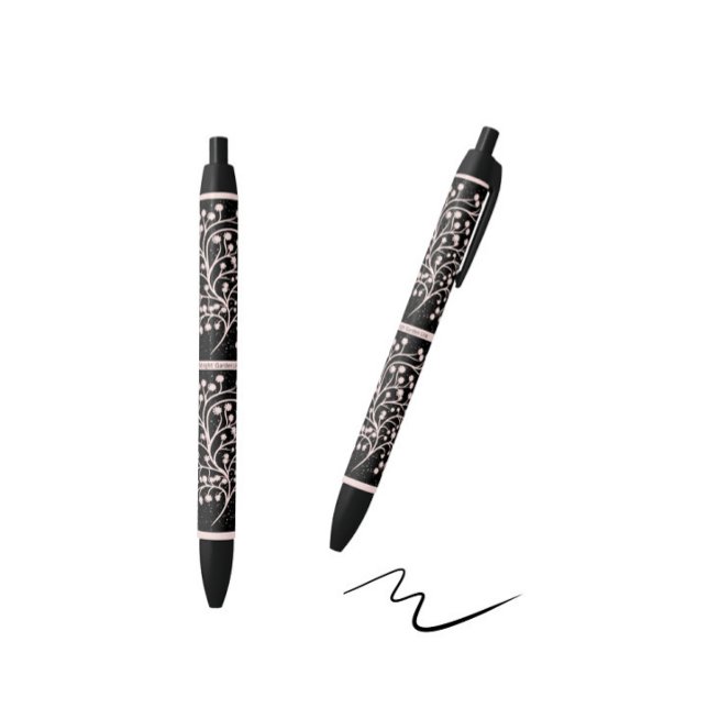 Midnight Garden Line Soft Pink Black Ink Pen (Creator Uploaded)