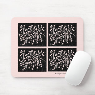 Midnight Garden Line Soft Pink Mouse Mat