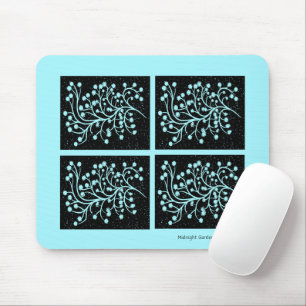 Midnight Garden Line Turquoise Mist Mouse Mat