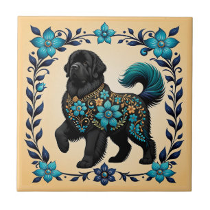 Midnight Garden Newfie Tile