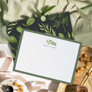 Midnight Garden Personalised Stationery Flat Card