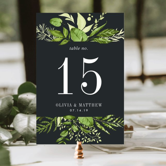 Midnight Garden | Personalised Table Number Card (Creator Uploaded)