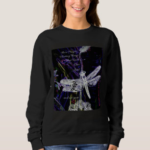 Midnight Garden Society Dragonfly Wildflowers Natu Sweatshirt