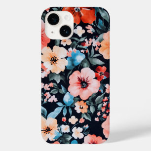 Midnight Garden Symphony Print Bold Floral Art Case-Mate iPhone 14 Case