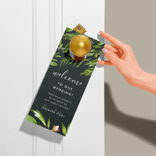 Midnight Garden Wedding Welcome/Do Not Disturb Door Hanger