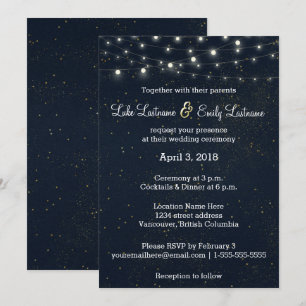Midnight Glamour Wedding Invitation