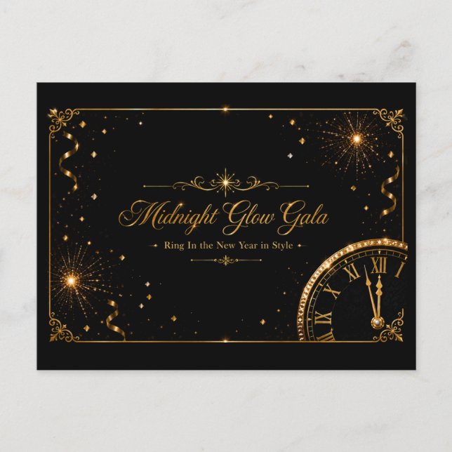 Midnight Glow Gala Thank You Postcard (Front)