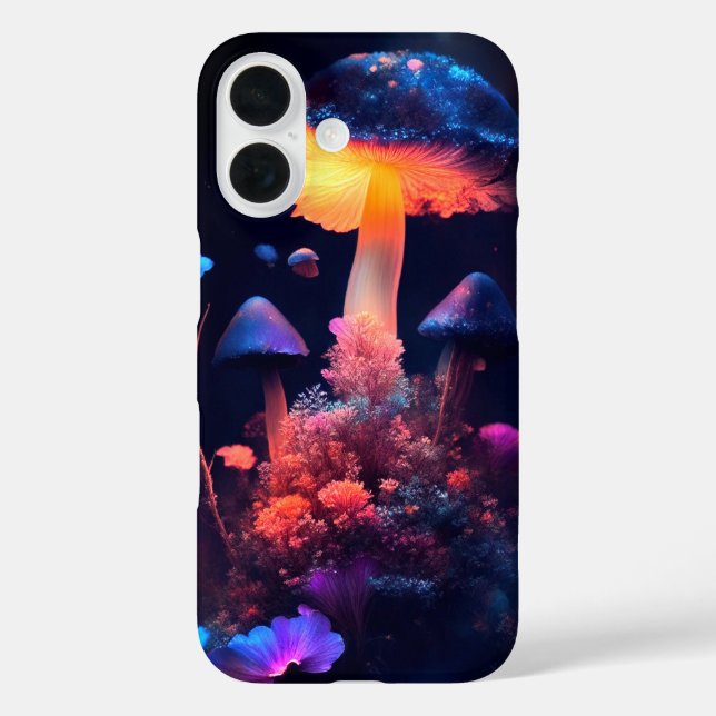 Midnight Glow: Mushrooms & Blooms Case (Back)