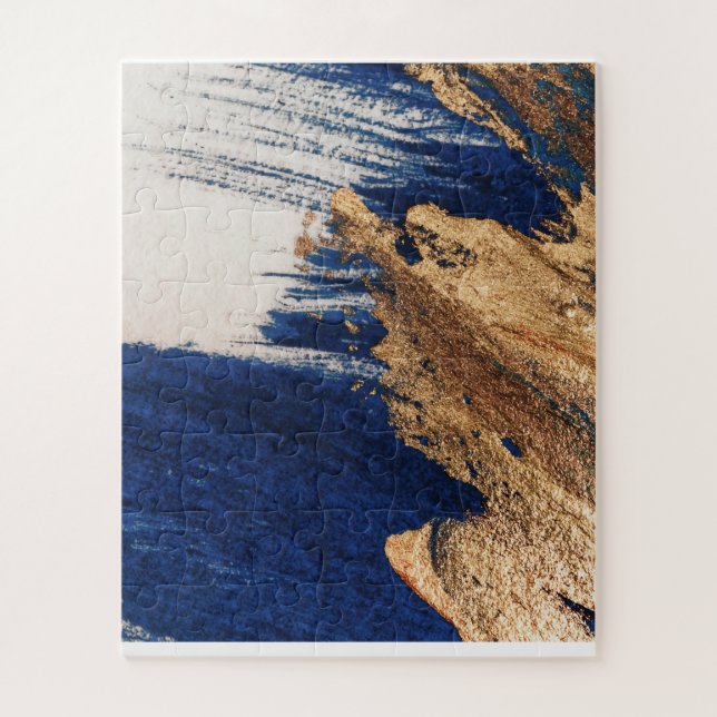 Midnight Gold: Abstract Elegance Jigsaw Puzzle (Vertical)