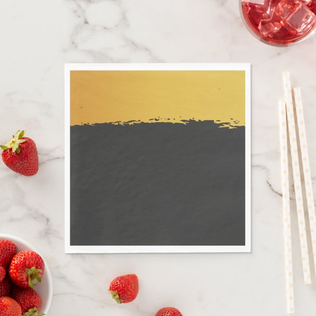 Midnight Gold Wedding Napkin (Insitu)