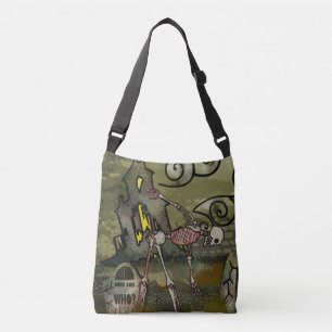 Midnight Graveyard Whimsical Crossbody Bag
