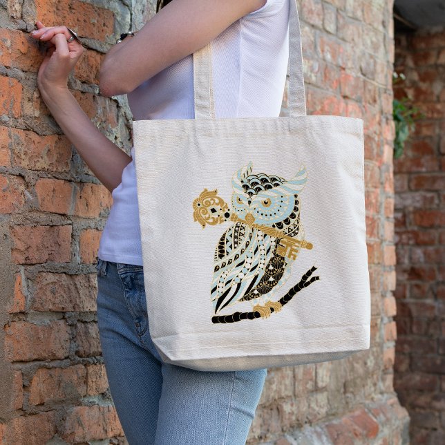 Midnight Great Horned Owl Tote Bag (Creator Uploaded)