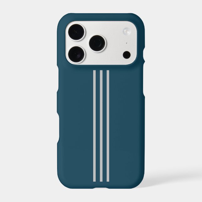 Midnight Green and Silver iPhone 17 Case (Back)