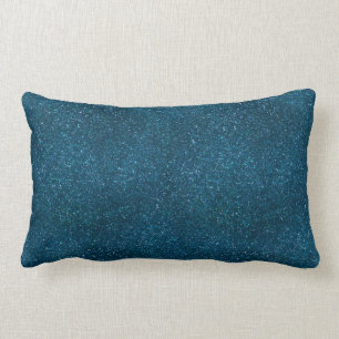 Midnight Green Glitter Lumbar Cushion