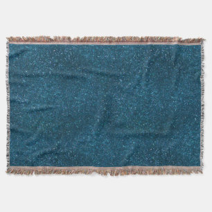 Midnight Green Glitter Throw Blanket