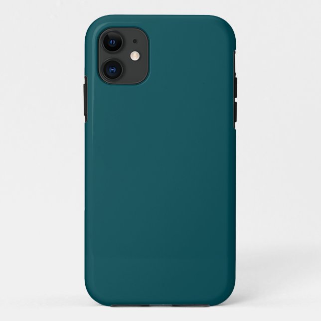 Midnight Green Solid Colour Case-Mate iPhone Case (Back)