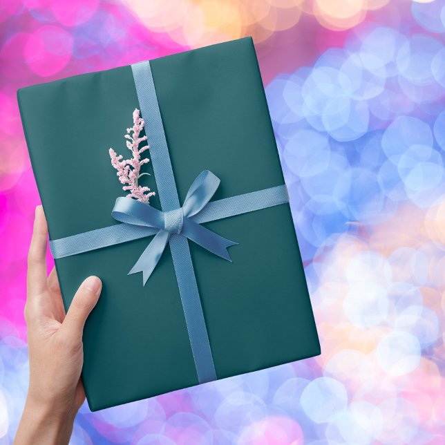 Midnight Green Solid Colour Wrapping Paper (Creator Uploaded)