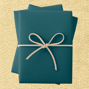 Midnight Green Solid Colour Wrapping Paper Sheet