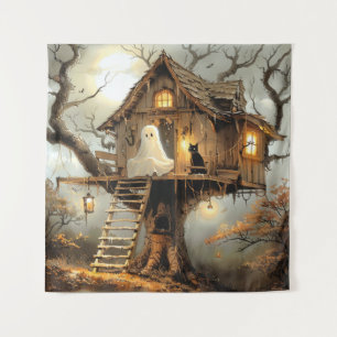 Midnight Guests at the Lantern Tree Tapestry