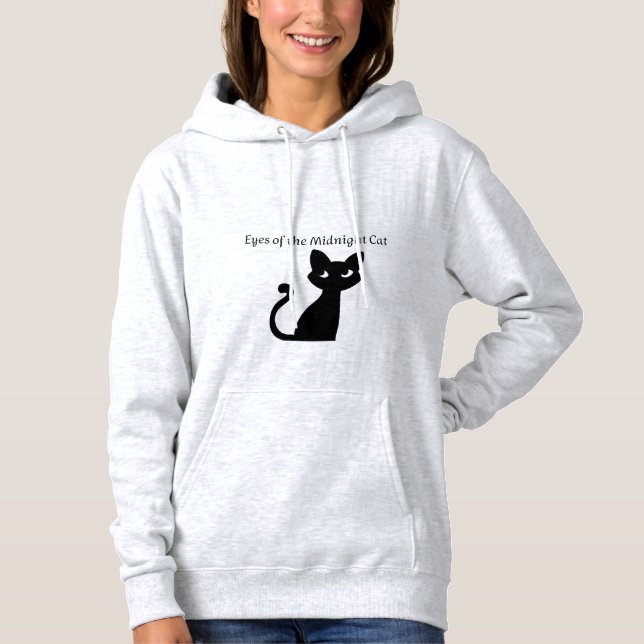 Midnight Halloween Cat Magic Hoodie (Front)