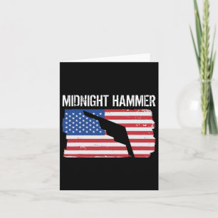 Midnight Hammer B-2 Stealth Jet Operation Usa Flag Card