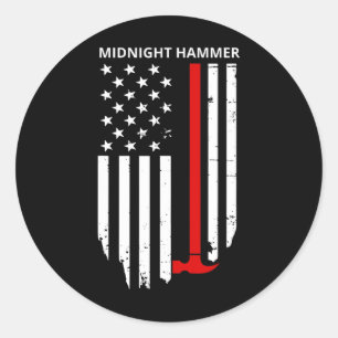 Midnight Hammer B-2 Stealth Jet Operation Usa Flag Classic Round Sticker