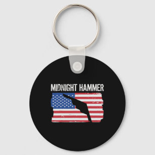 Midnight Hammer B-2 Stealth Jet Operation Usa Flag Key Ring