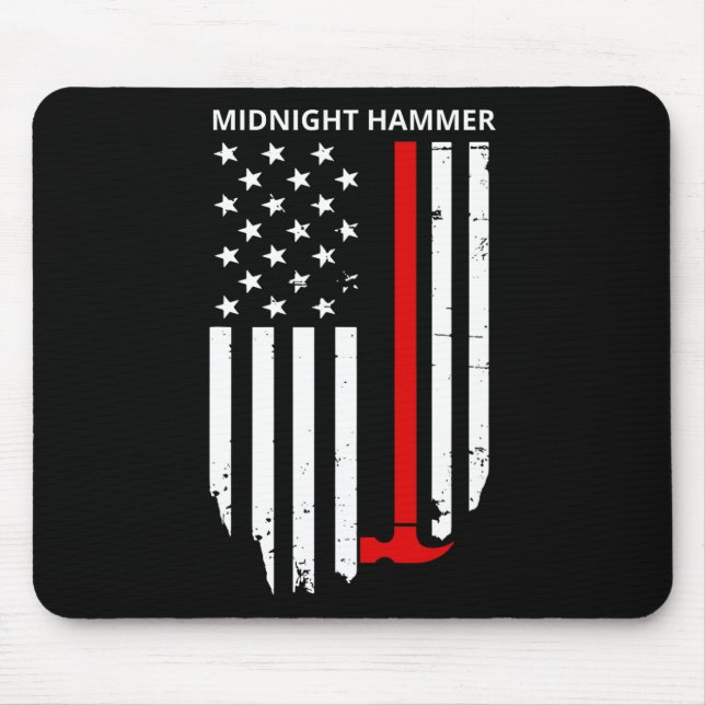 Midnight Hammer B-2 Stealth Jet Operation Usa Flag Mouse Mat (Front)