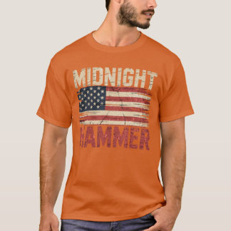 Midnight Hammer B-2 Stealth Jet Usa Flag T-Shirt