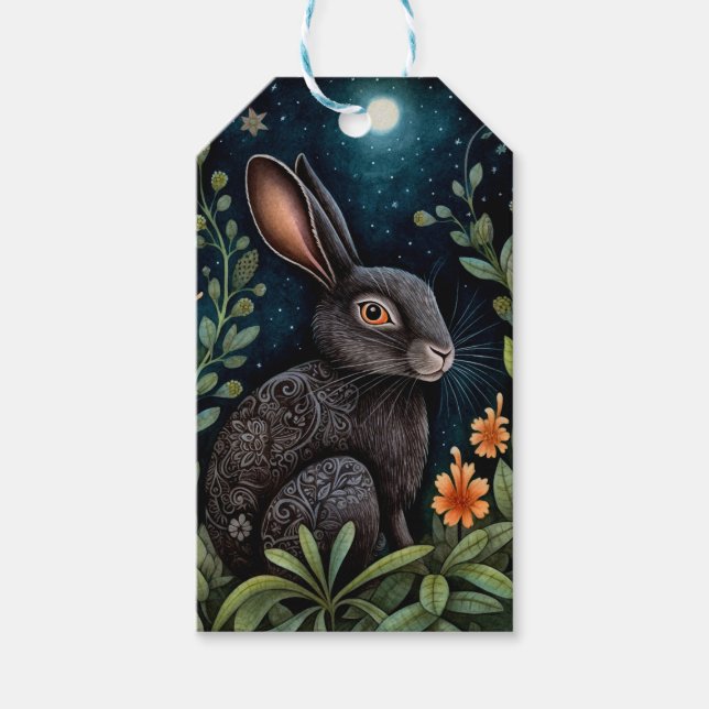 Midnight Hare  Gift Tags (Front)